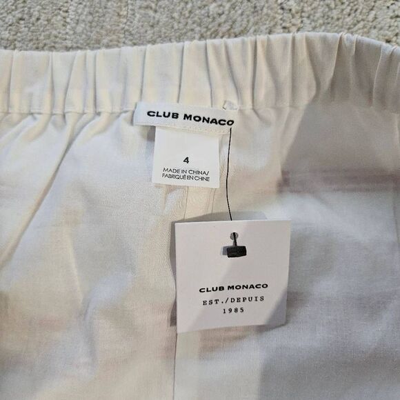 Club Monaco Nearta Off The Shoulder White and Red Striped Dress Size 4 - Picture 6 of 11